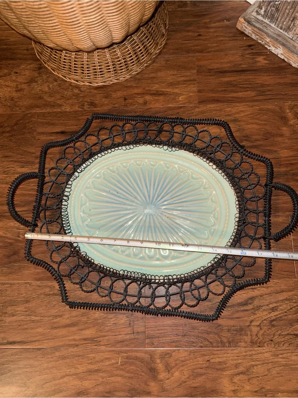 Vintage French Wire Serving Tray/French Country Decor-Square Nest